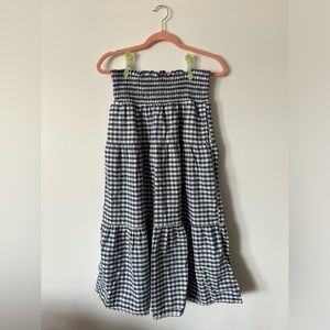 Universal Thread // Blue & White Gingham Skirt